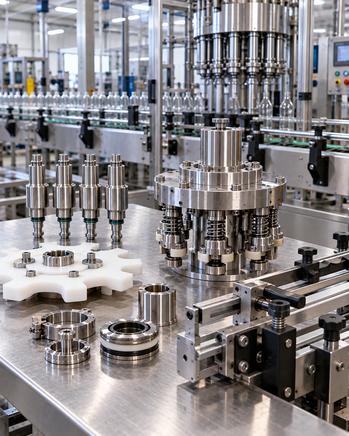 Bottling and packaging machinery parts
