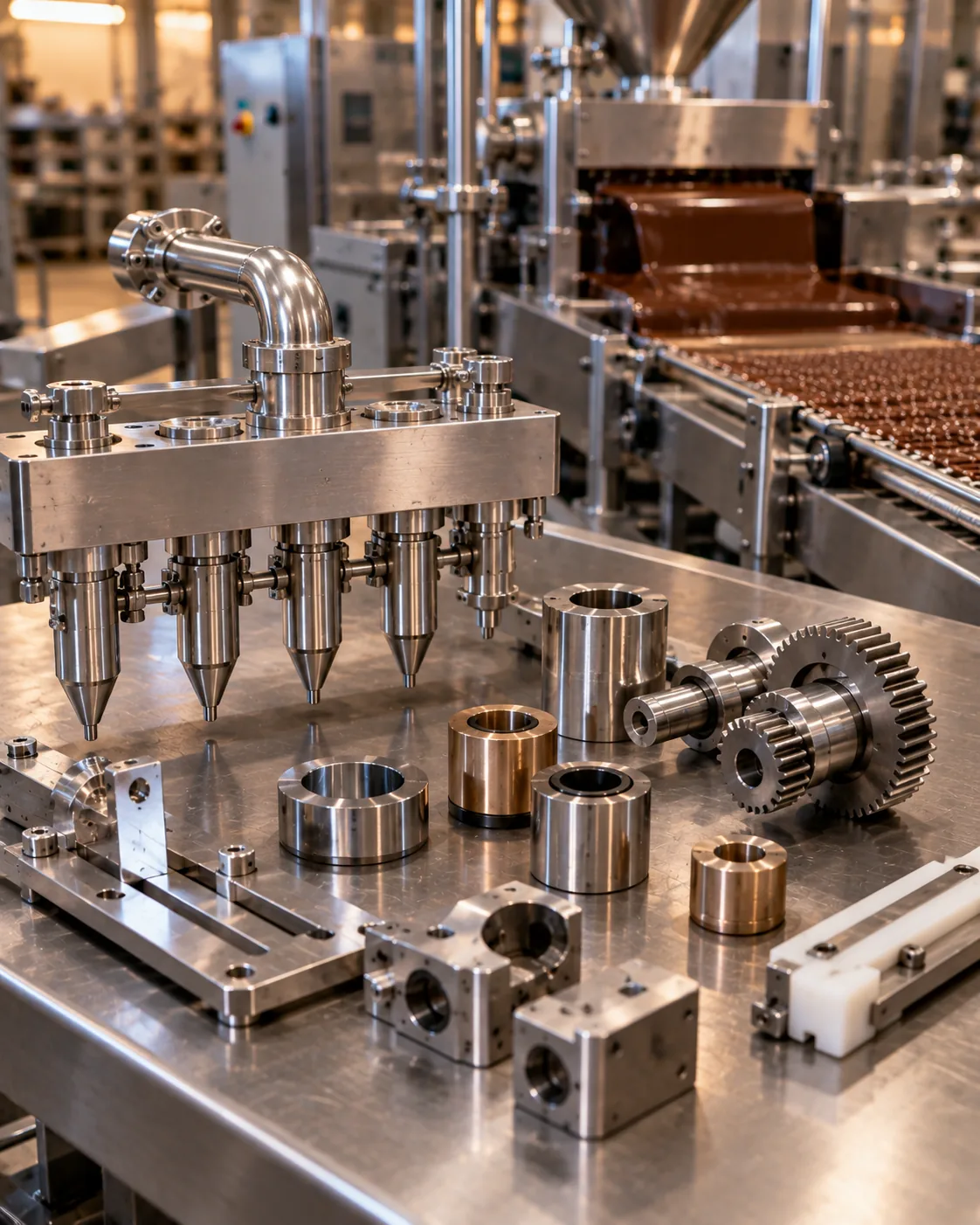 Chocolate processing machinery parts