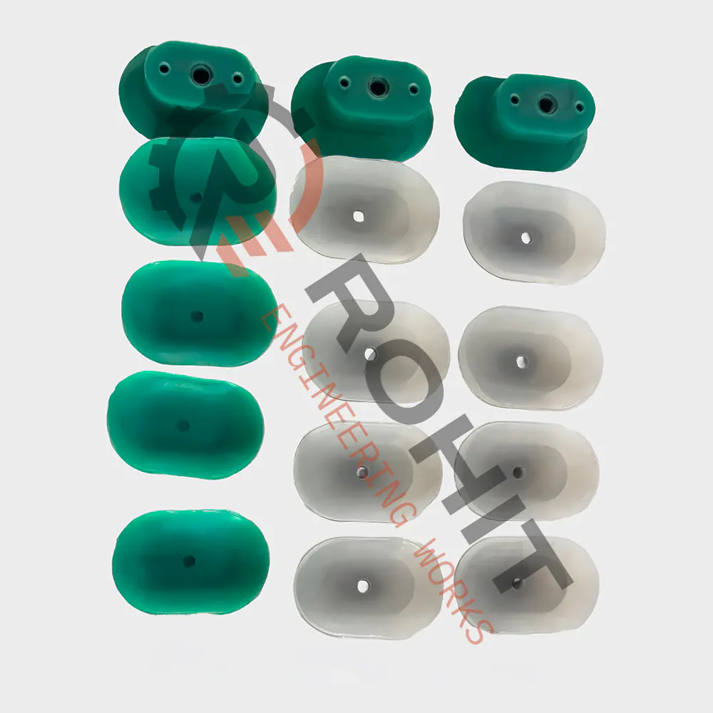 Soap Vacuum Cups Oval Green White Set 15pcs